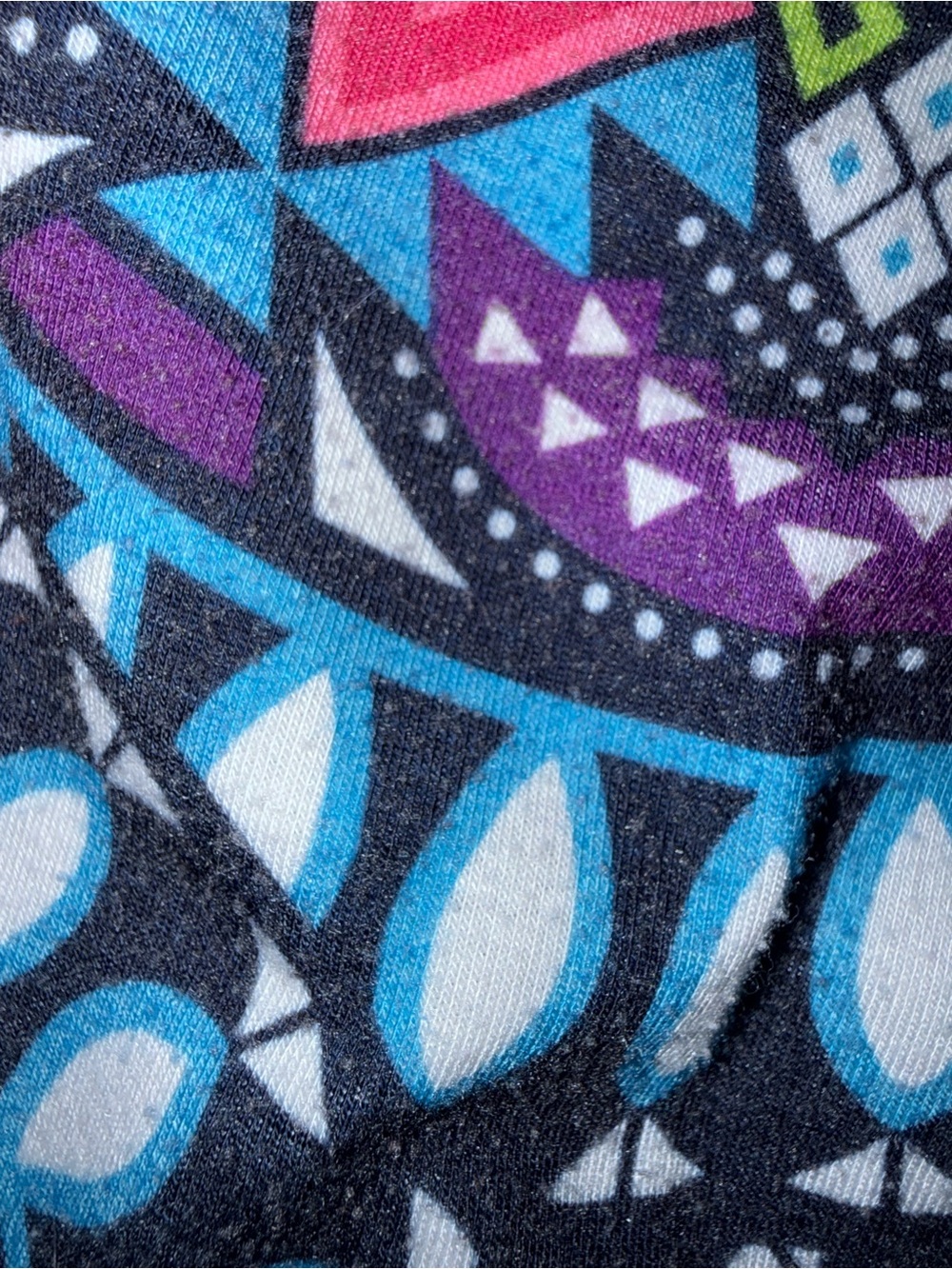 Justice Pink & Multi Geometric Racerback Top - Picture 2 of 5